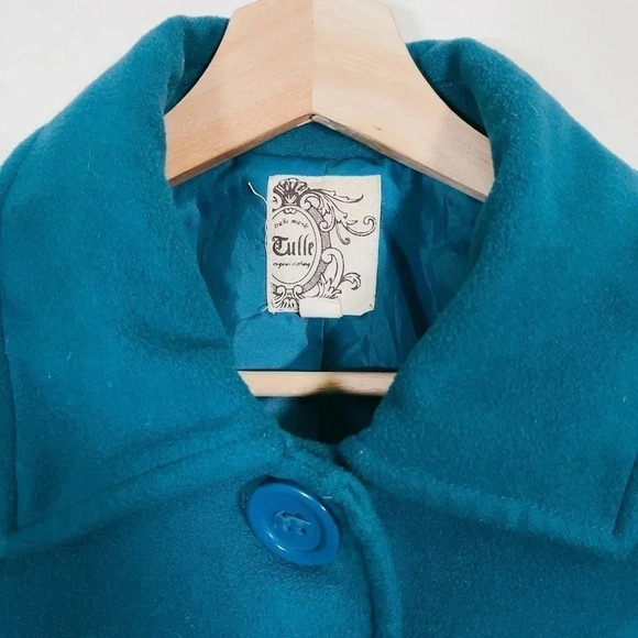 TULLE | TEAL BUTTON  COAT - Picture 7 of 11